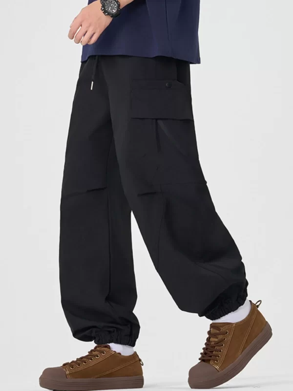 Men's Plus Size Casual Cargo Pants with Multiple Pockets - Image 7