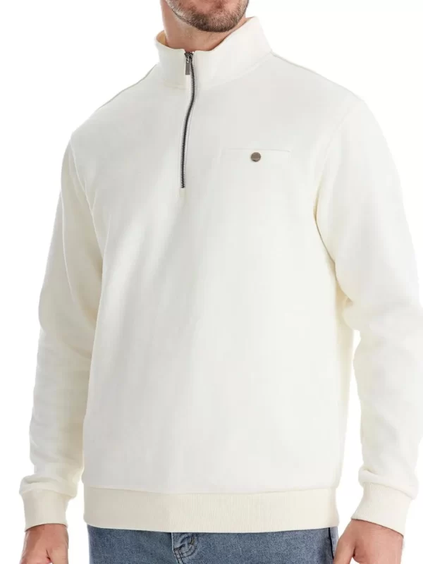 Men's Quarter Zip Long Sleeve Sweatshirt - Image 7