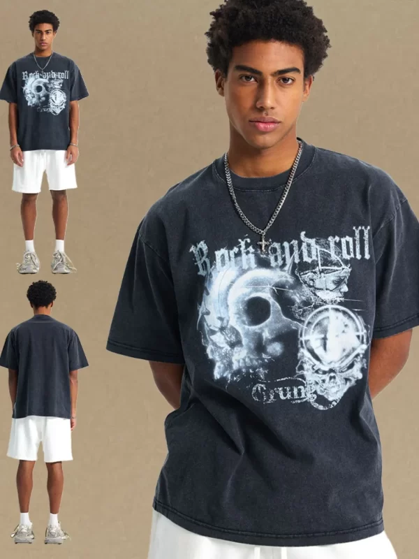 Men's Round Neck Half Sleeve Graphic T-Shirt - Image 3