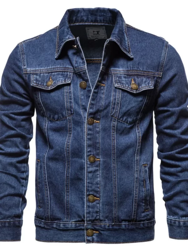 Men's Button Down Long Sleeve Denim Jacket - Image 3