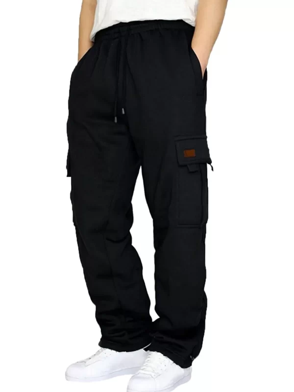 Men's Full Size Drawstring Pants with Pockets Plus Size