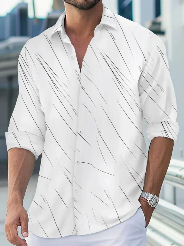 Men's Full Size Button Up Long Sleeve Shirt Plus Size