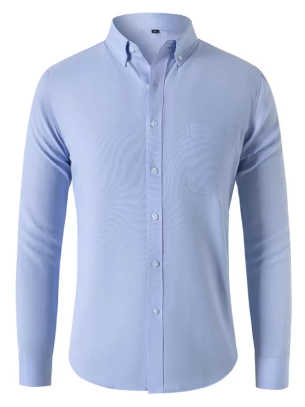 Men's Plus Size Button Down Collared Neck Shirt - Image 5