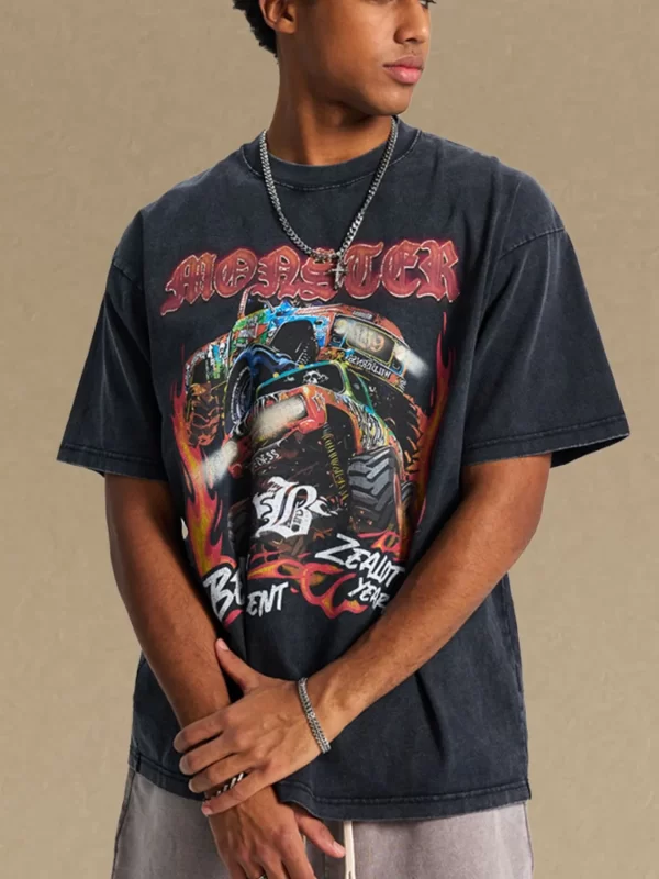 Men's Graphic Round Neck Half Sleeve T-Shirt - Image 4