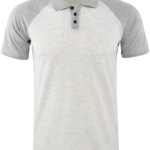 Men's Casual Raglan Sleeve Two-Tone Polo Shirt