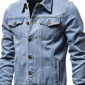 Men's Button Down Long Sleeve Denim Jacket