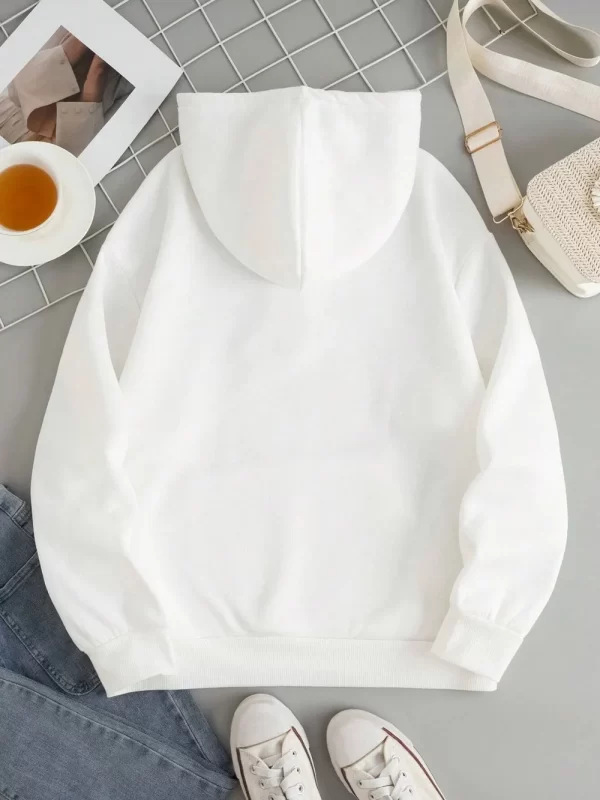 Drawstring Dropped Shoulder Hoodie - Image 26