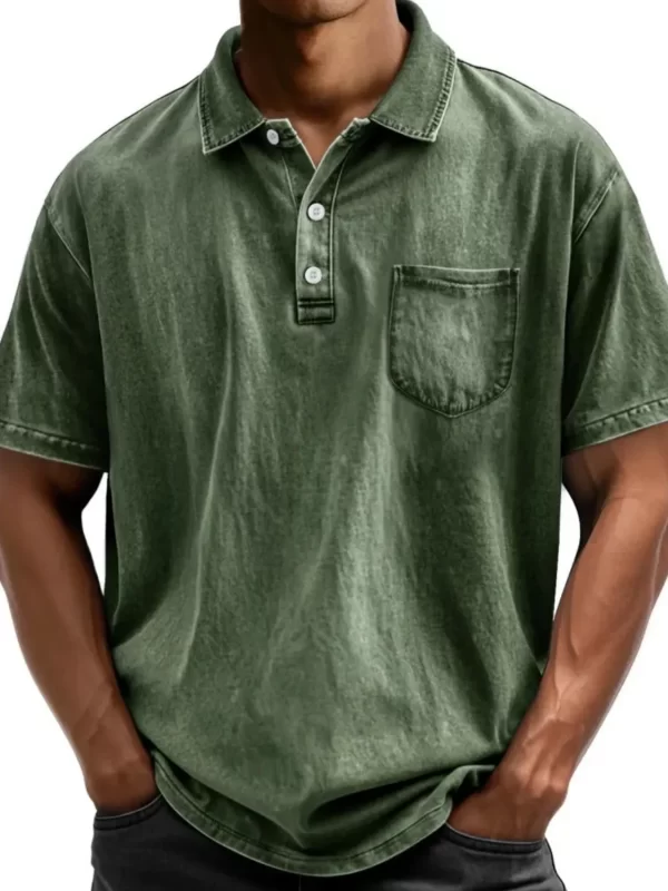 Men's Full Size Collared Neck Short Sleeve Polo Plus Size - Image 9