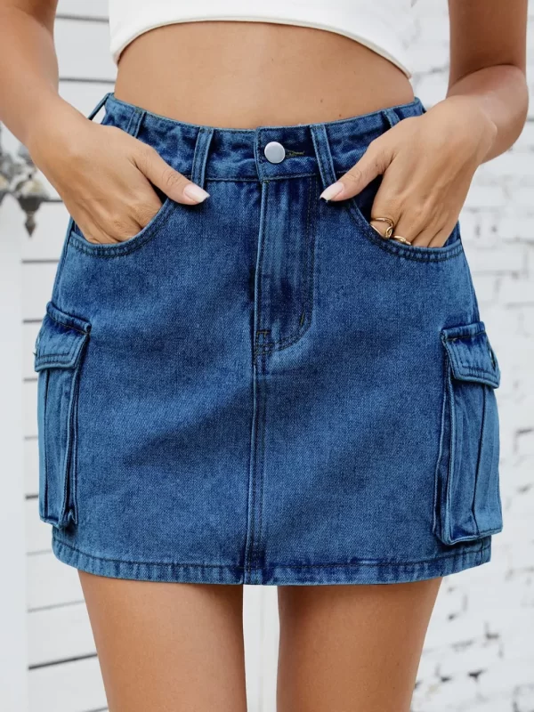 Cargo Denim Skirt - Image 7