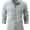 Men's Full Size Button Up Long Sleeve Shirt Plus Size