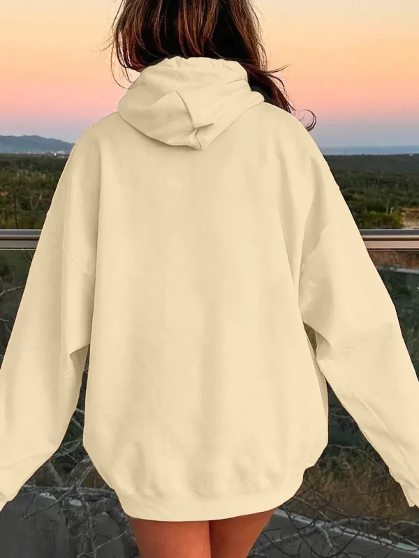Drawstring Dropped Shoulder Hoodie - Image 21