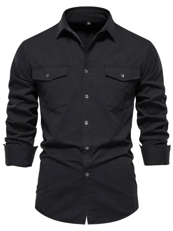 Men's Button Down Collared Neck Shirt - Image 6