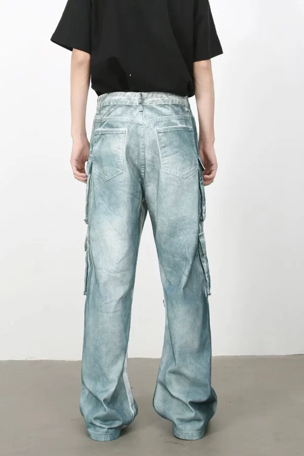 Men's Tie-Dye Cargo Jeans - Image 5