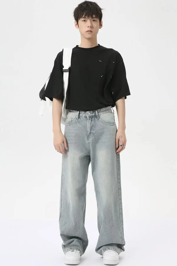 Wide Leg Jeans with Pockets - Image 3