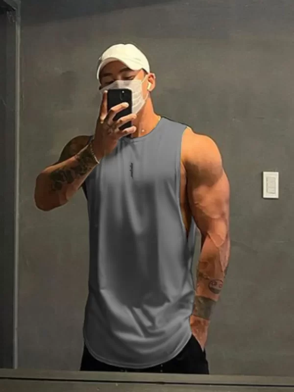 Men's Plus Size Round Neck Tank - Image 3