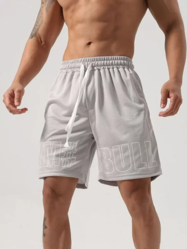 Men's Plus Size Letter Drawstring Shorts - Image 5