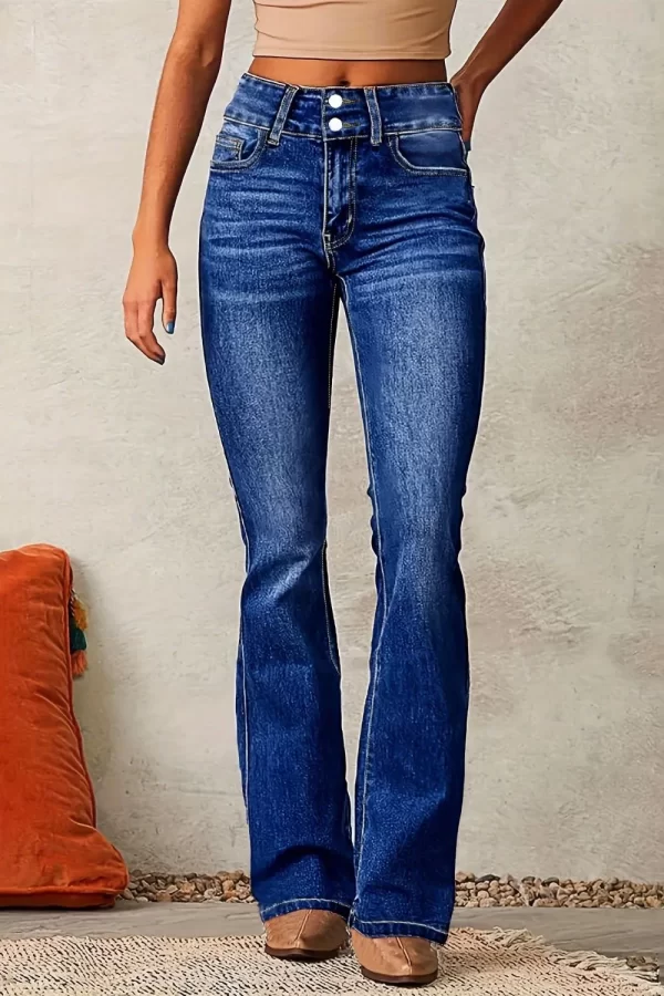 Cat Whisker Washed Bootcut Jeans