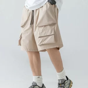 Men's Plus Size Drawstring Shorts with Pockets