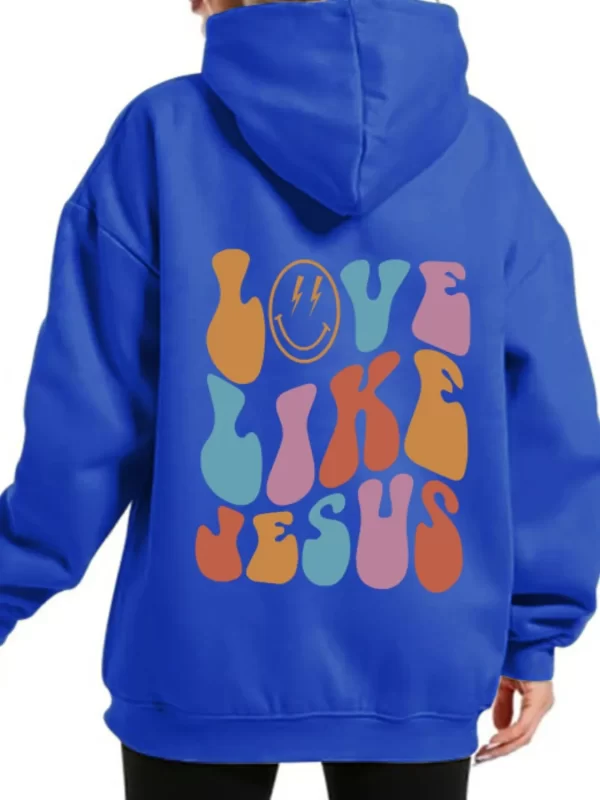 Men's Full Size Letter Graphic Back Long Sleeve Hoodie Plus Size - Image 2