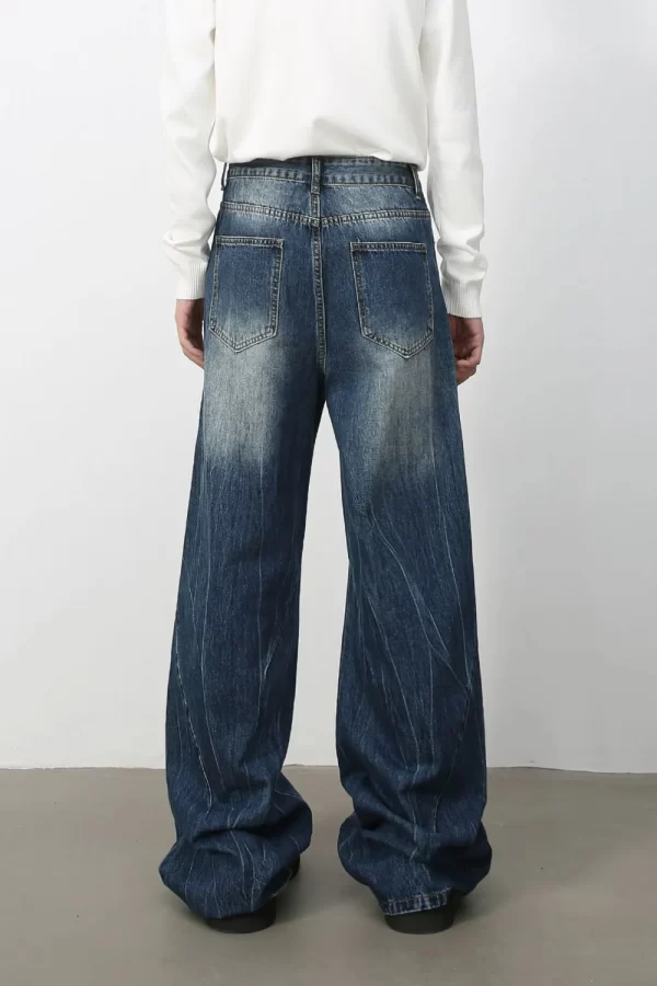 Men's Wide Leg Jeans with Pockets - Image 5