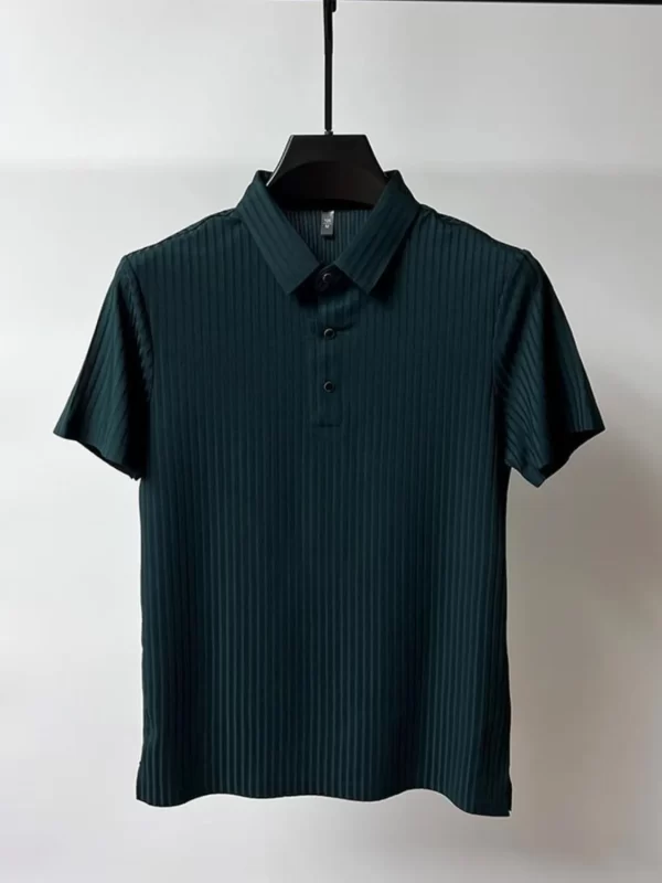 Men's Full Size Button Detail Short Sleeve Polo Plus Size - Image 5