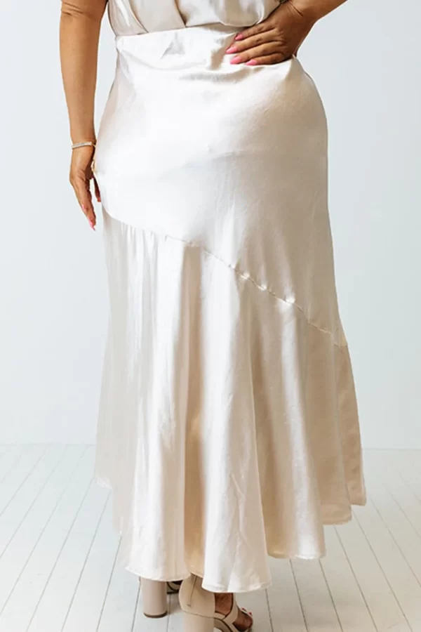 Plus Size Slit Ruffled Skirt - Image 2