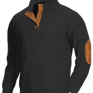 Men's Full Size Button Detail Long Sleeve Top Plus Size