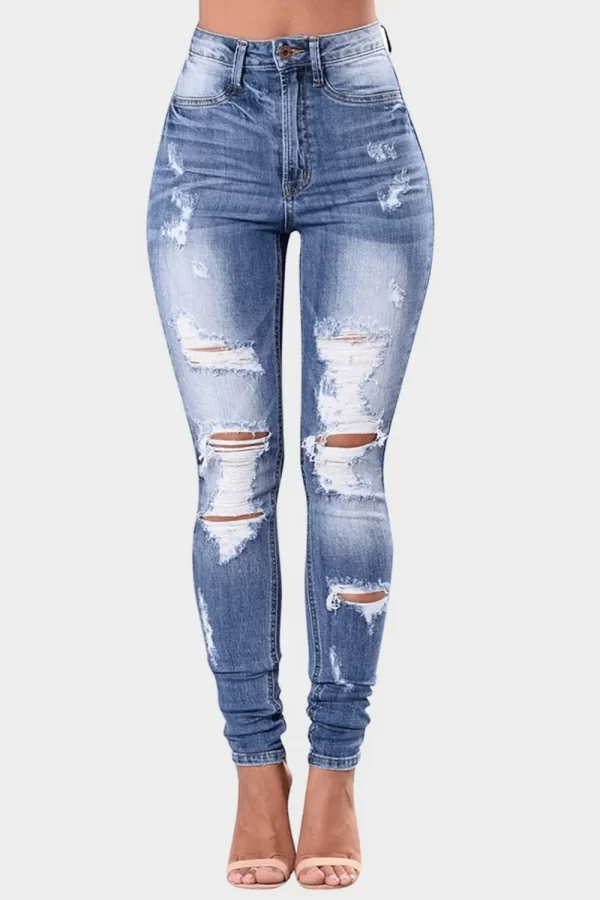 Full Size Distressed Skinny Jeans Plus Size - Image 3