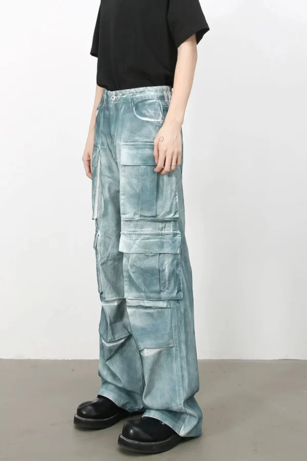 Men's Tie-Dye Cargo Jeans - Image 4