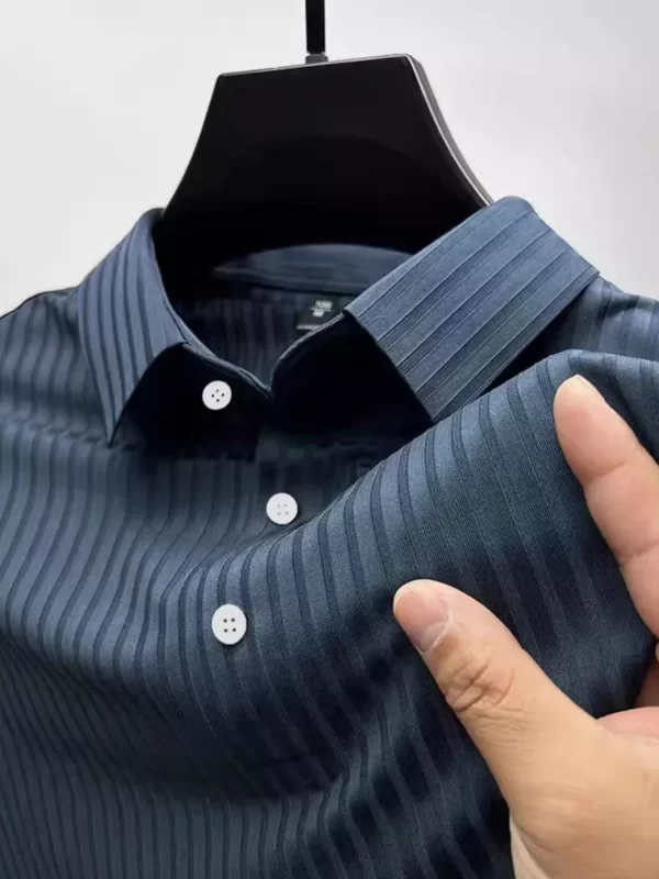 Men's Full Size Button Detail Short Sleeve Polo Plus Size - Image 10
