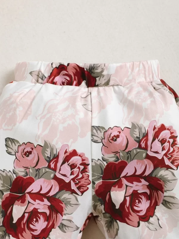 Children's Floral Top and Pants Set - Image 2
