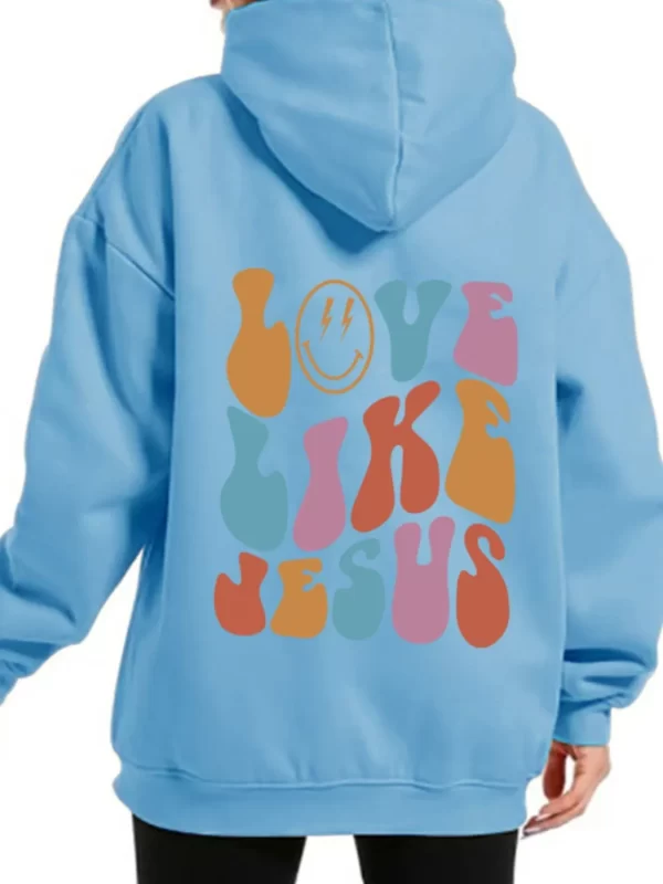 Men's Full Size Letter Graphic Back Long Sleeve Hoodie Plus Size - Image 3