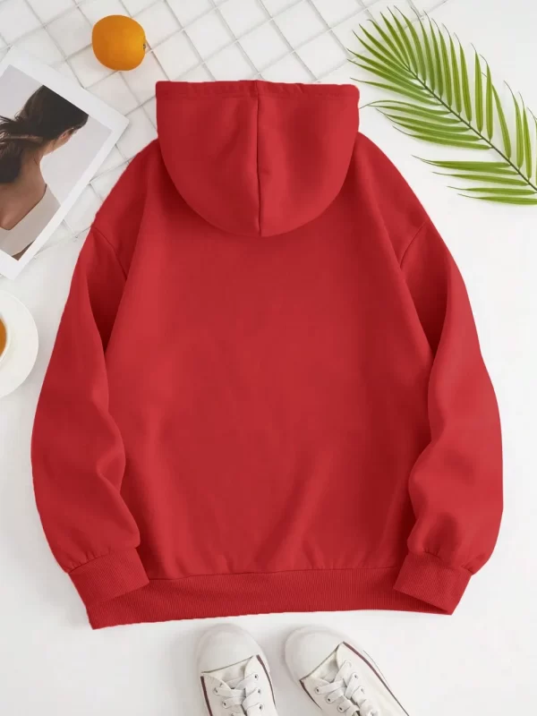 Drawstring Dropped Shoulder Hoodie - Image 5