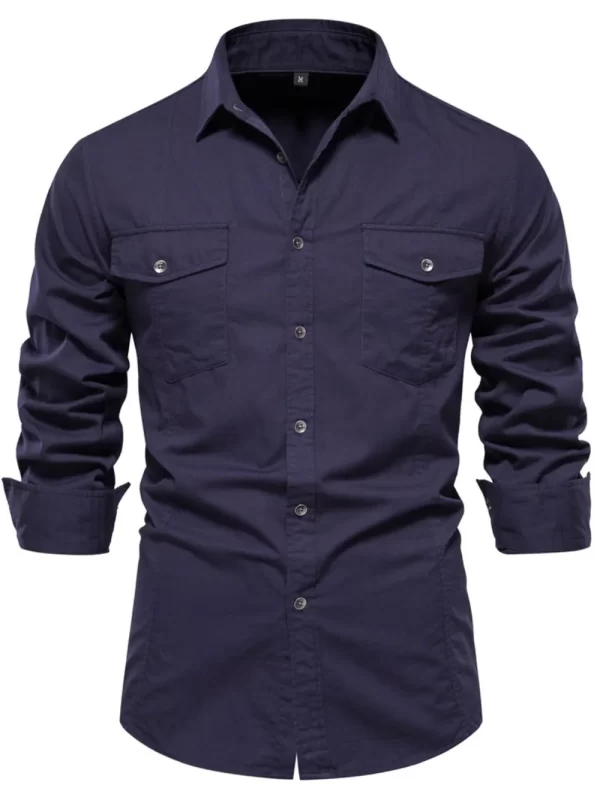 Men's Button Down Collared Neck Shirt - Image 3