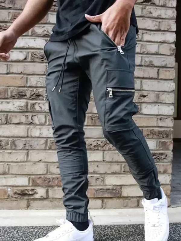 Men's Drawstring Pants with Pockets - Image 3