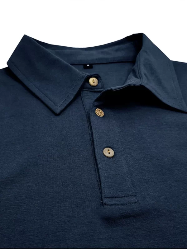 Men's Collared Neck Short Sleeve Polo Shirt - Image 11