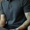 Men's Plus Size Button Detail Short Sleeve Polo