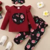 Children's Bow Headbands, Top and Pants Set
