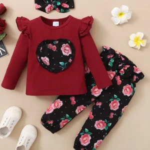 Children's Bow Headbands, Top and Pants Set