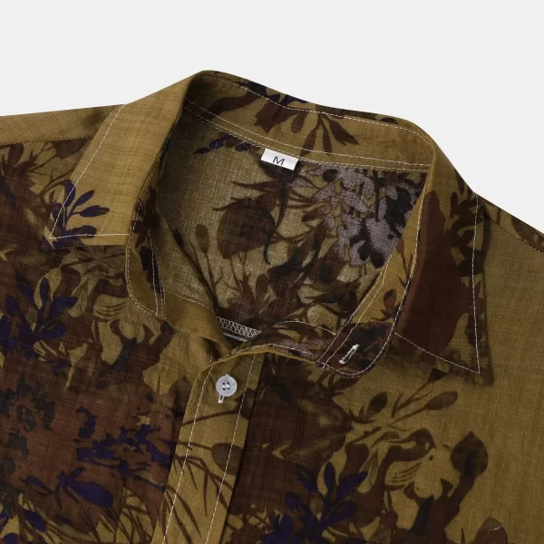 Men's Plus Size Printed Short Sleeve Button Down Casual Shirt - Image 2