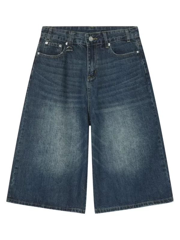 Men's Wide Leg Denim Shorts - Image 8