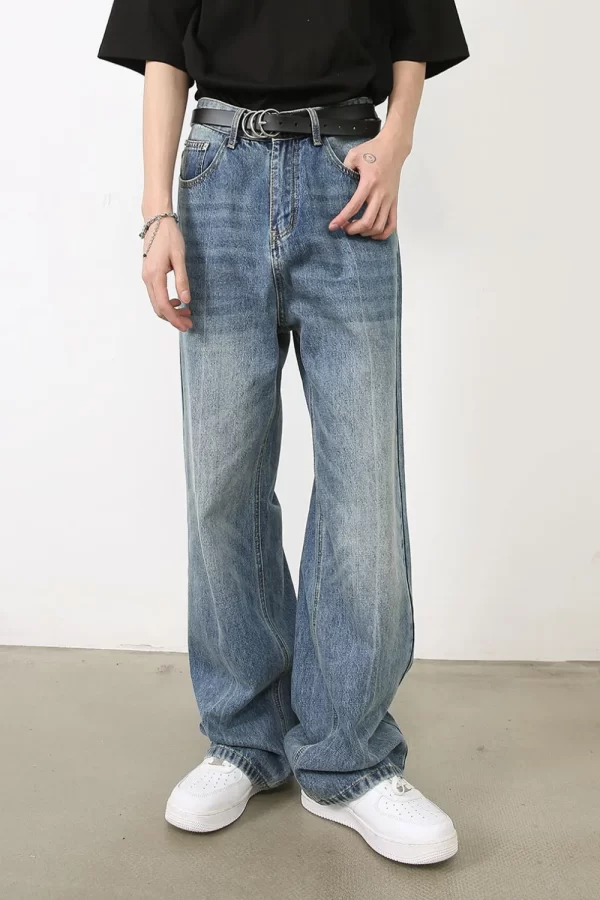 Men's Washed Jeans with Pockets - Image 7