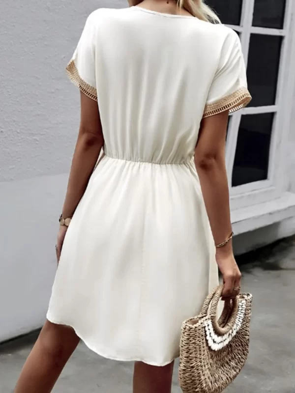 Full Size V-Neck Short Sleeve Dress Plus Size - Image 14