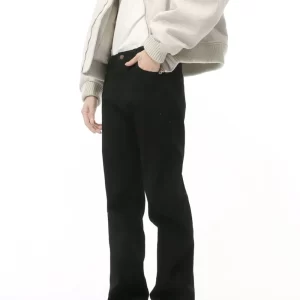 Side Zipper Slim Jeans
