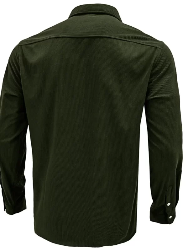 Men's Casual Corduroy Button Down Shacket - Image 4