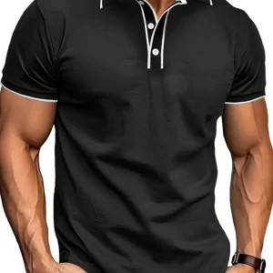Men's Slim Fit Polo Shirt with Contrast Trim