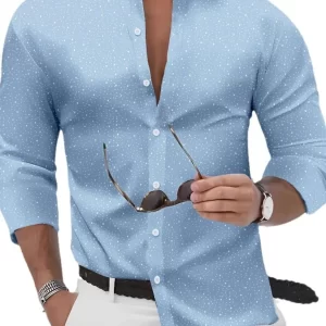 Men's Full Size Button Up Long Sleeve Shirt Plus Size