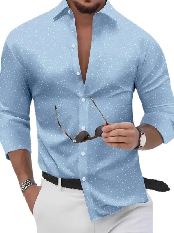 Men's Full Size Button Up Long Sleeve Shirt Plus Size