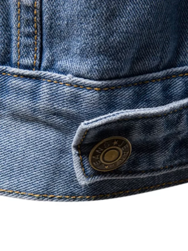 Men's Button Down Long Sleeve Denim Jacket - Image 5
