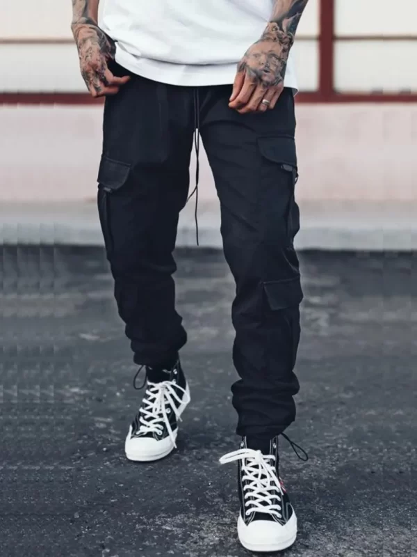 Men's Drawstring Pants with Cargo Pockets - Image 5